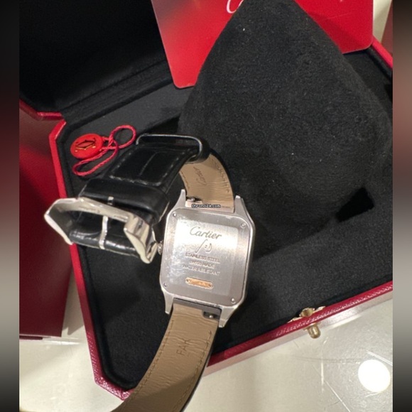 Cartier Santos Dumont
Large Model Pink Gold & Steel Case Alligator BR - Picture 3 of 4